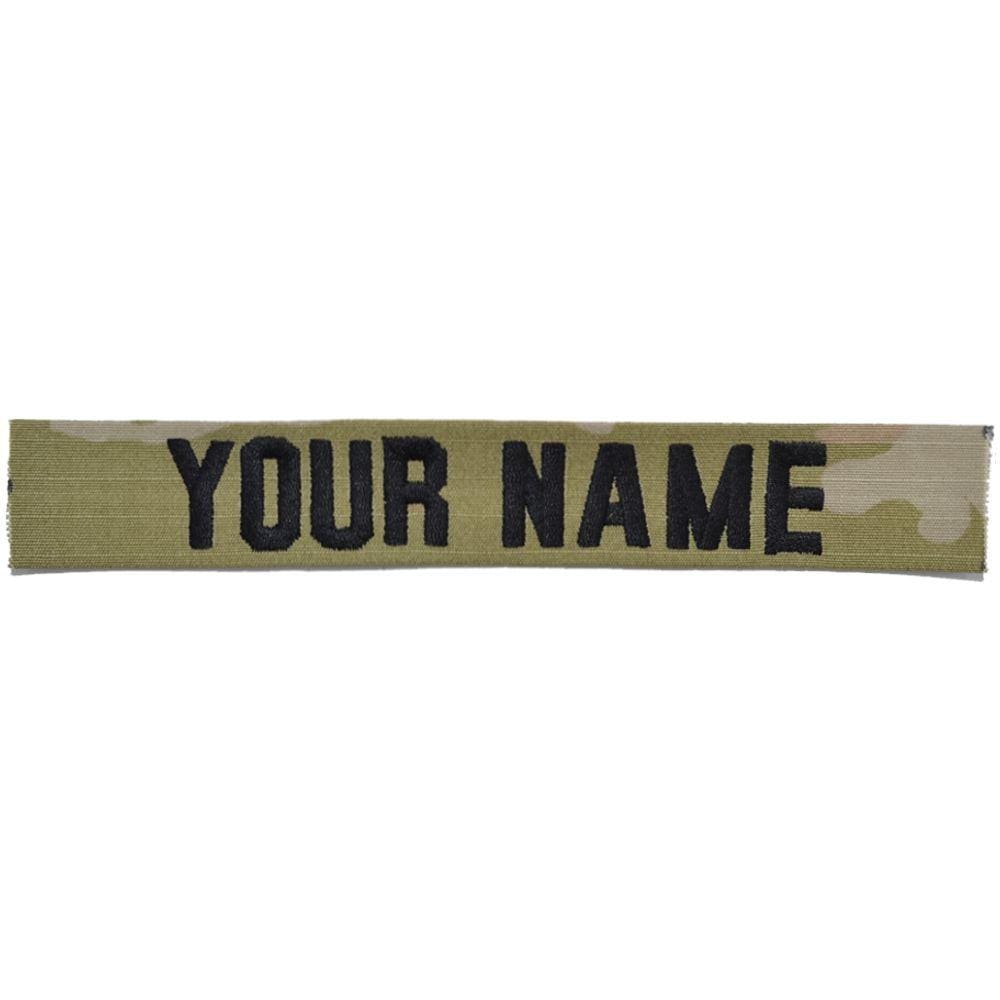 Custom Name Tape with Fastener or Army Tape (with Fastener, ACU)