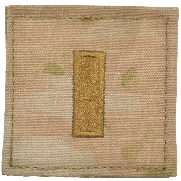 Army Rank w/ Hook Fastener Backing - Second Lieutenant - 3-Color OCP