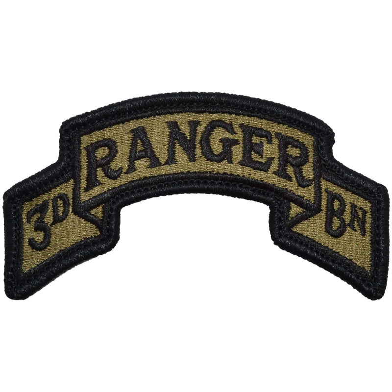 U.S. Army Ranger 2 x 3 Inch Black Hook and Loop Patch