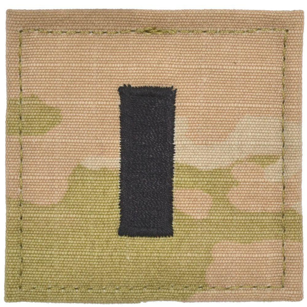 Army Rank w/ Hook Fastener Backing - First Lieutenant - 3-Color OCP