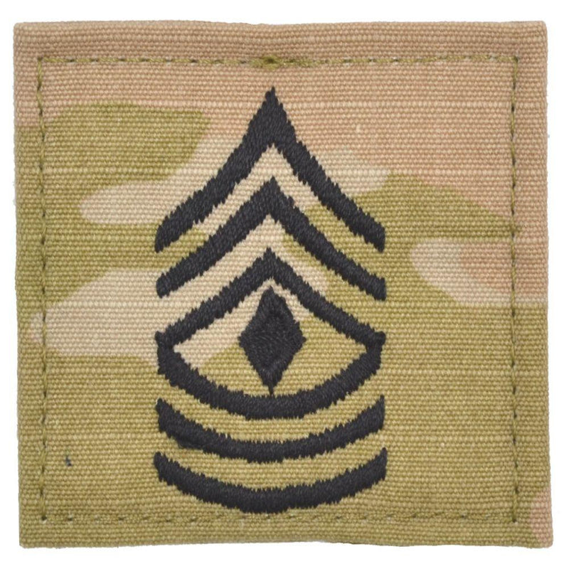 Army Rank w/ Hook Fastener Backing - First Sergeant - 3-Color OCP
