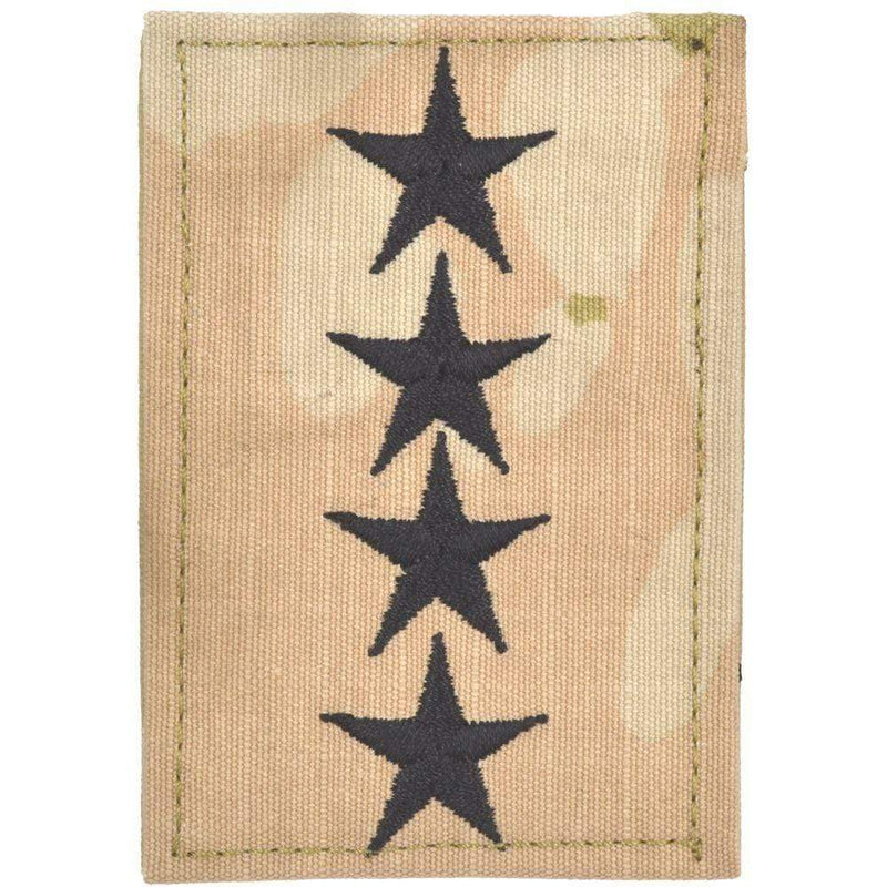Army Rank w/ Hook Fastener Backing - General - 3-Color OCP