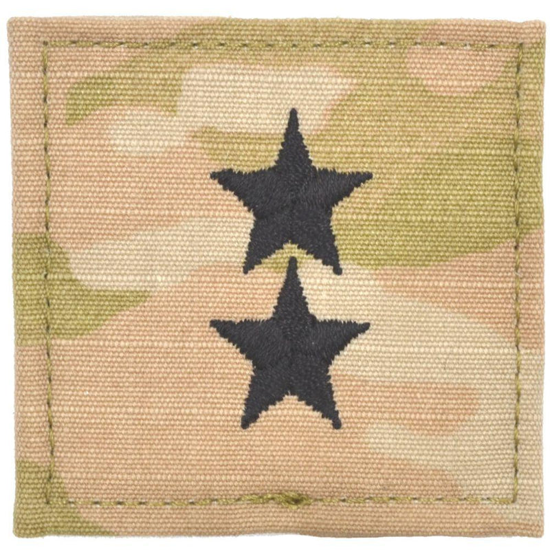 Army Rank w/ Hook Fastener Backing - Major General - 3-Color OCP