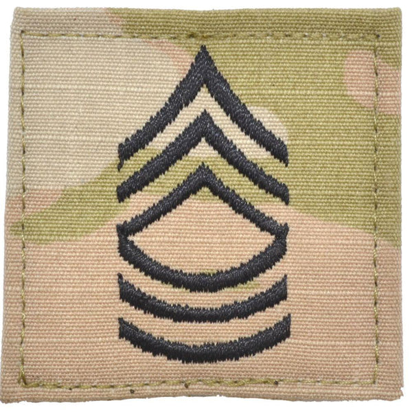 Army Rank w/ Hook Fastener Backing - Master Sergeant - 3-Color OCP
