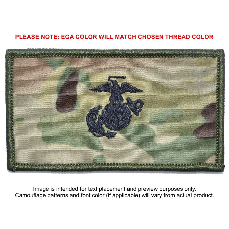 USMC Plate Carrier Flak Patch - Eagle Globe and Anchor Graphic (Filled Globe)