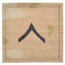 Army Rank w/ Hook Fastener Backing - Private - 3-Color OCP