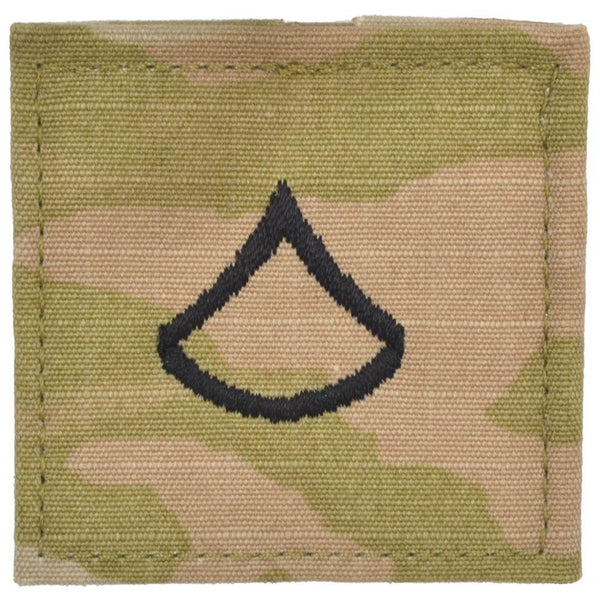 Army Rank w/ Hook Fastener Backing - Private First Class - 3-Color OCP