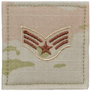 Air Force Rank w/ Hook Fastener Backing - 3-Color OCP