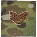 Air Force Rank w/ Hook Fastener Backing - 3-Color OCP